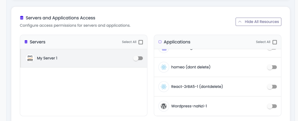 Single access to one client site only
