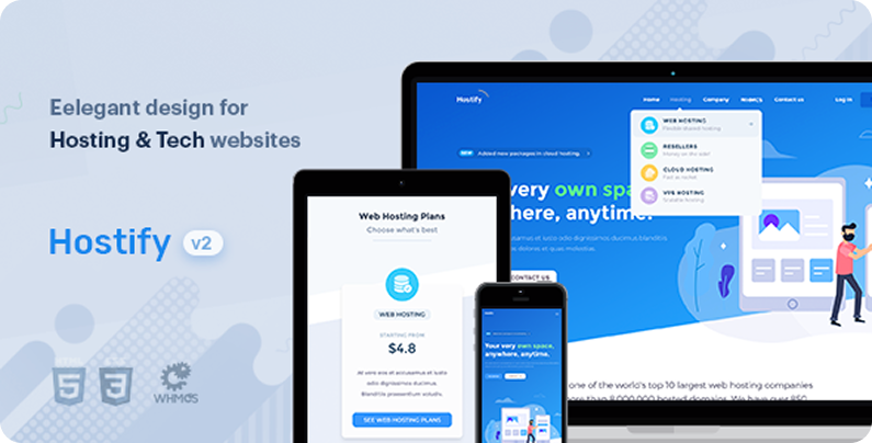 Hostify — Hosting HTML & WHMCS Template