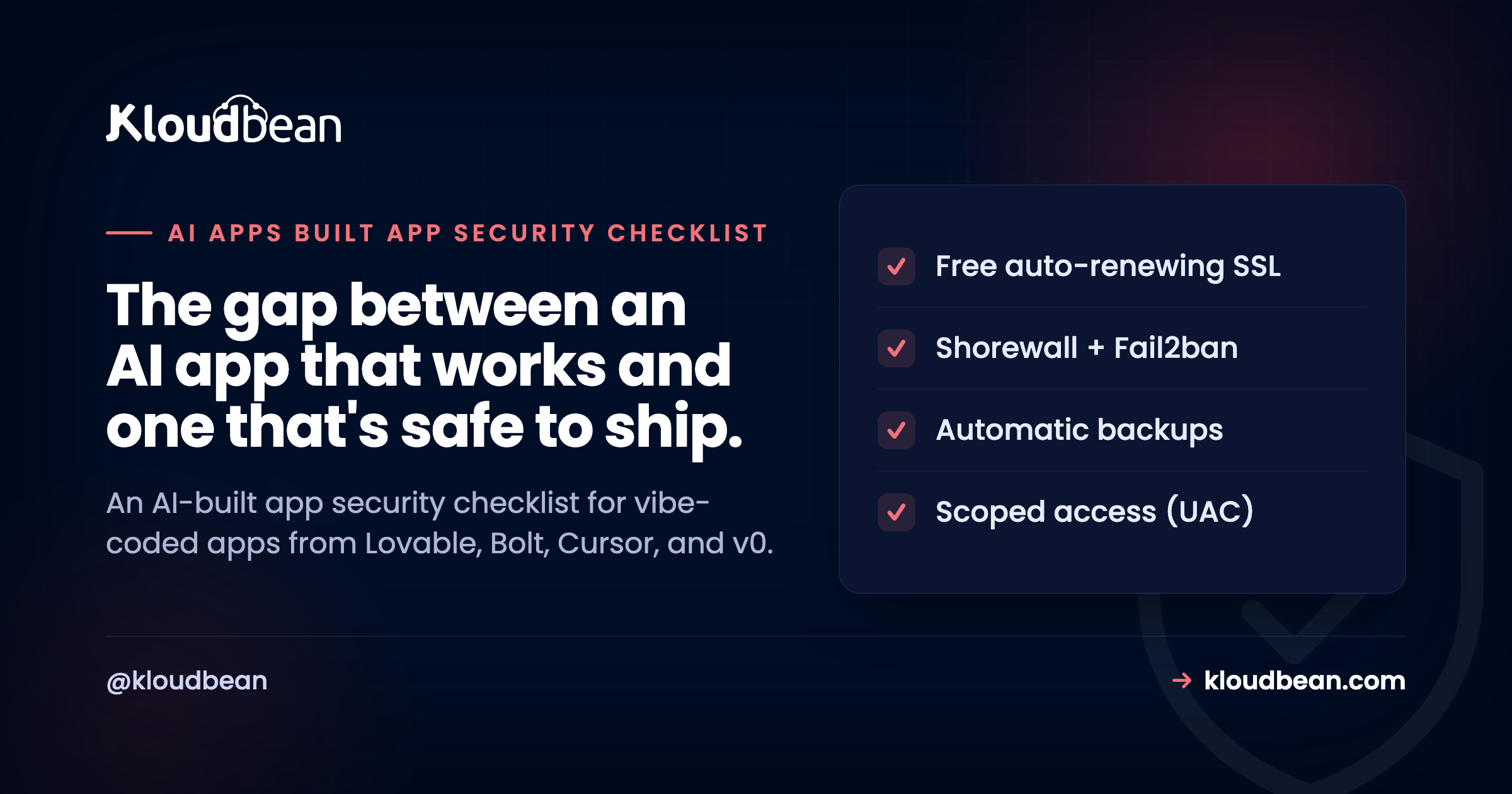 The AI-Built App Security Checklist: Secure Your Vibe-Coded App